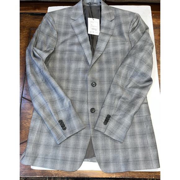 Men’s Theory Grey 2 Button Single Vent Wool Blazer 38R NWT - Picture 10 of 10